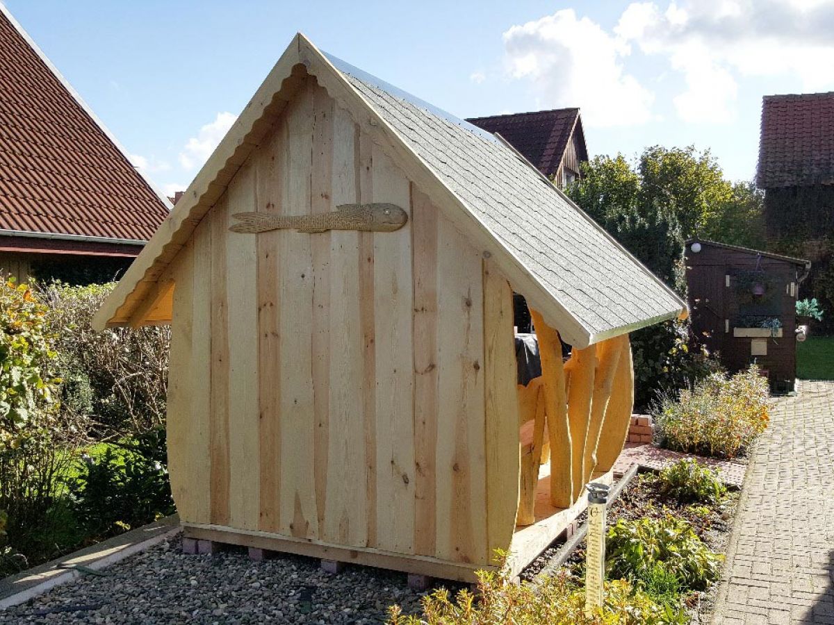 Rustic Wooden Log Gazebo