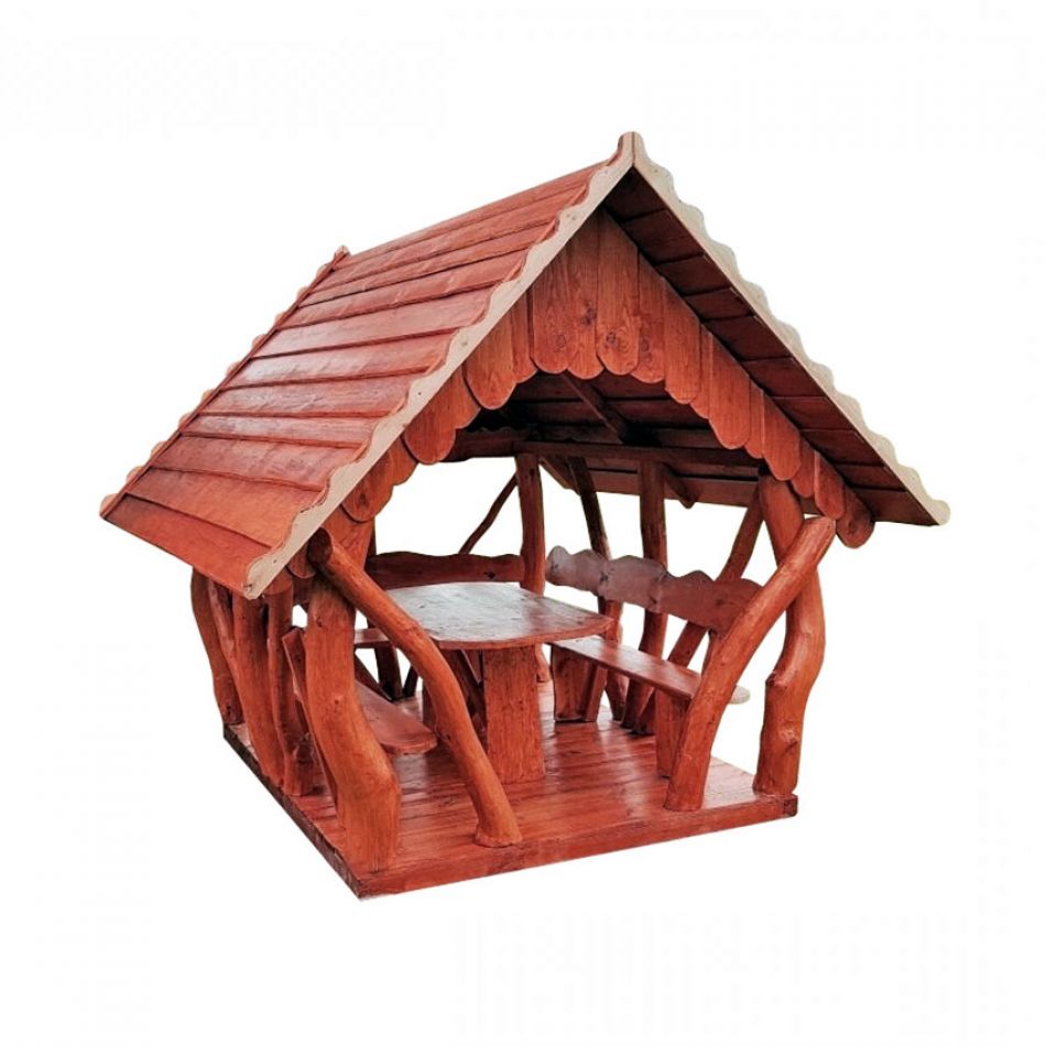 Rustic Timber Log Gazebo (2m by 2.5m) Rustic Timber Log Gazebo (2m by 2.5m)