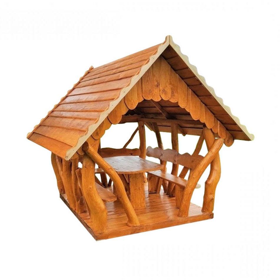 Rustic Timber Log Gazebo (2m by 3m) Rustic Timber Log Gazebo (2m by 3m)