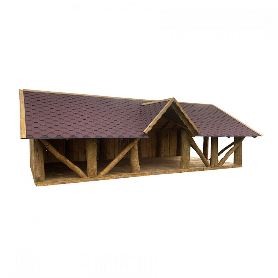Rustic Timber Log Gazebo Pavilion (8m by 4m) Rustic Timber Log Gazebo Pavilion (8m by 4m)