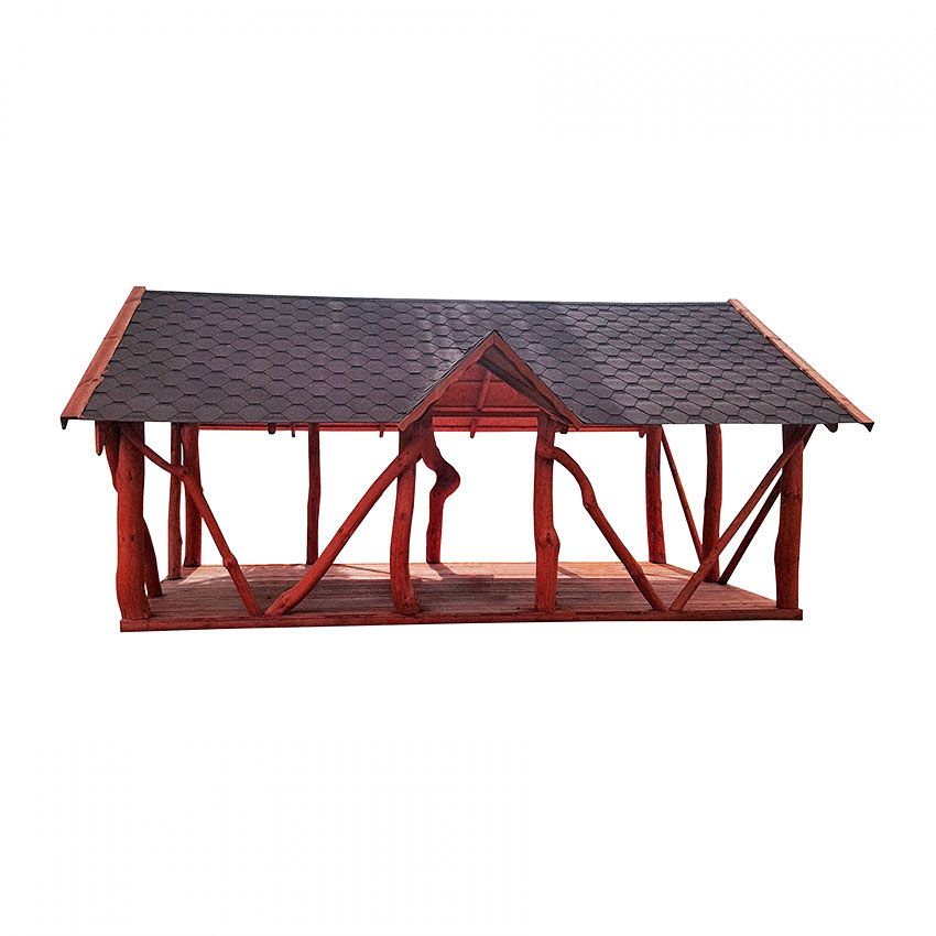 500 x 300 Rustic Garden Log Pavilion 500 x 300 Rustic Garden Log Pavilion