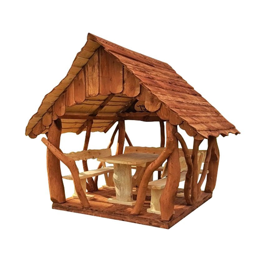 200 x 200 Rustic Log Garden Gazebo 200 x 200 Rustic Log Garden Gazebo