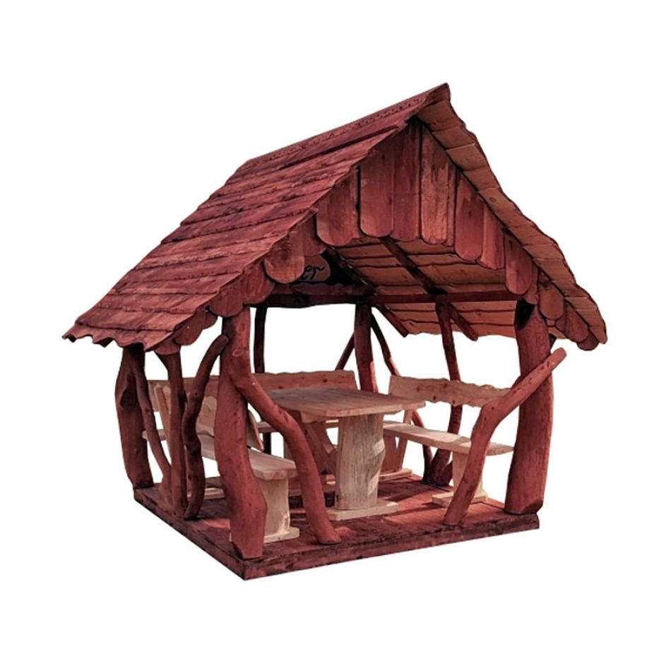 Rustic Timber Log Gazebo (2m by 2m) Rustic Timber Log Gazebo (2m by 2m)